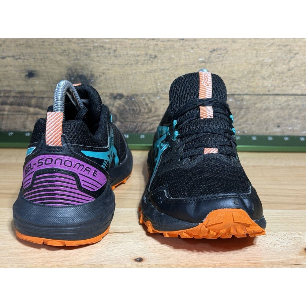 Asics Gel-Sonoma Trail Running Shoes Black Lavender Green 9 Beautiful Colorway - Picture 6 of 11